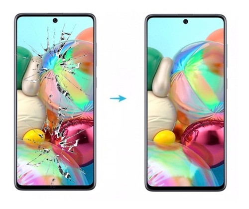 Imagen 3 de 8 de Cambio Cristal Glass A71 Compatible Samsung Galaxy A71