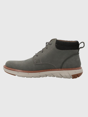 Botín Cuero Hombre Smart Lace Boot Gris Hush Puppies