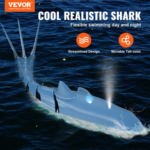 Barco Rc De Alta Simulación Vevor Shark Toy Con Control Remo