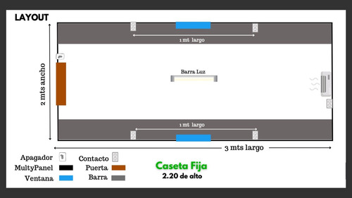 Caseta Cabina Camper De Vigilancia / Oficina Para 4 Año 2024