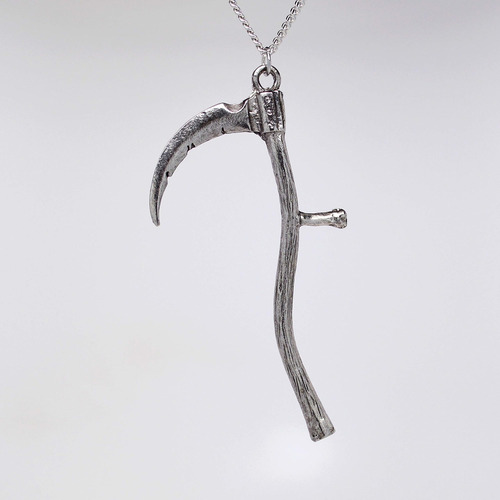 Collar Con Colgante De Hoz De La Muerte Con Calavera Renacen