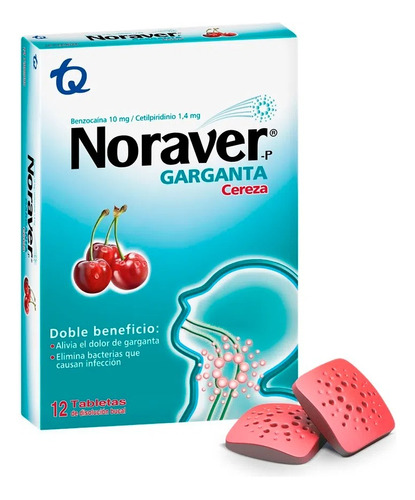 Noraver Garganta Cereza 12 Tab