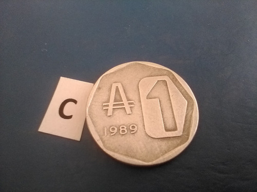 Moneda Argentina De 1 Un Austral Año Del 1989 Cabildo 