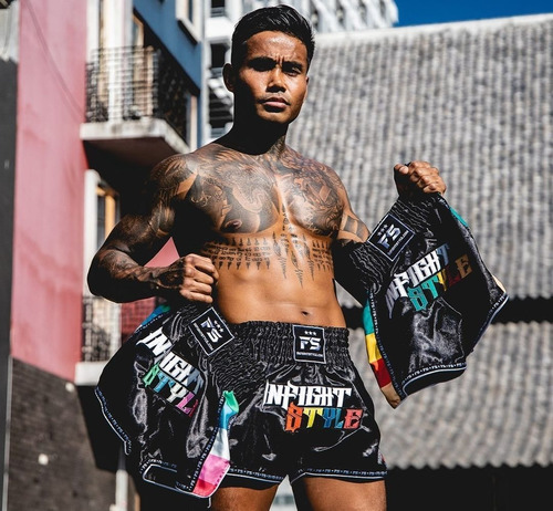 Imagem 10 de 10 de Infightstyle Shorts Muay Thai Alta Costura Premium Importado