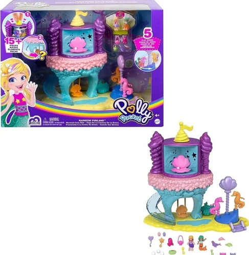 Polly Pocket Rainbow Funland Viaje Por Caverna De La Sirena