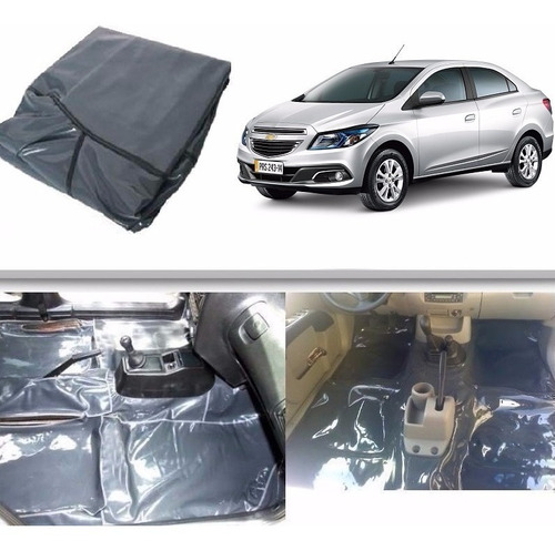 Tapete Carpete Vinil Verniz Grafite Chevrolet Prisma 2013/..