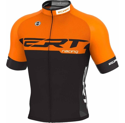 Camisa Ert New Elite Racing Laranja E Preta Ciclismo 20