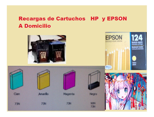 Recargar Cartuchos Hp Y Epson A Domicilio 