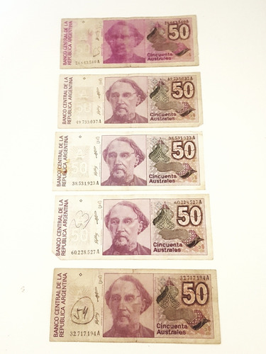 Billete 50 Australes Serie A Sin Circulación