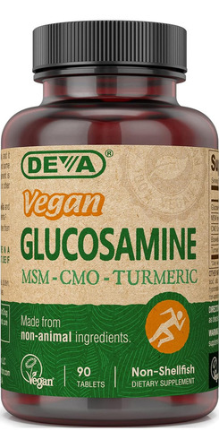 Deva Nutrition Glucosamina Msm Cmo Curcuma 90 Tabs Sabor Sin Sabor