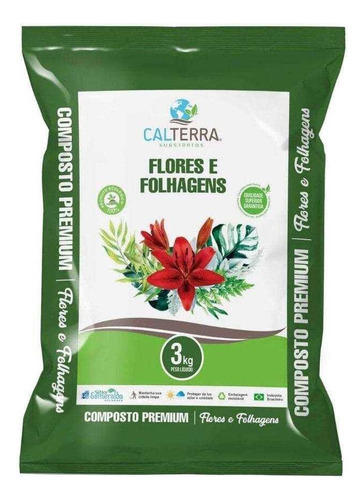 Substrato Para Folhagens E Flores 3kg Composto Calterra