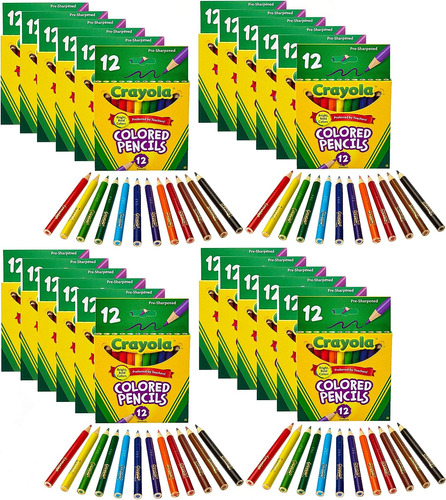 Crayola - Lápices De Madera (0.130 in, 12 Colores Surtidos, 