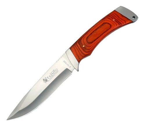 Cuchillo Trento Hunter 320 Con Caja Imantada + Funda Acero I Color Madera