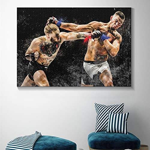 Cartel De Boxeo Conor Mcgregor Vs Nate Diaz, Pintura De...