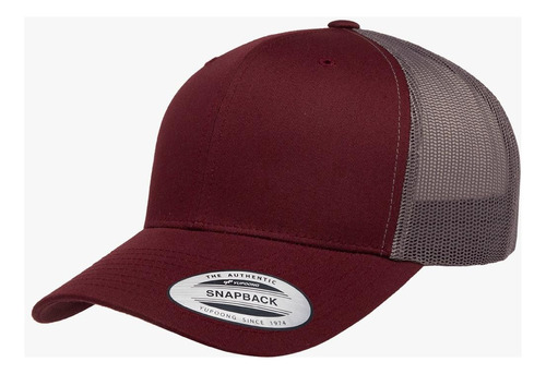 Gorra Flexfit Yp Classics Cranberry/grey 6606t Original Usa