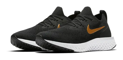 Epic react flyknit black gold hot sale