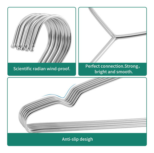 Perchas De Metal Para Ropa, Perchas De Alambre Resistentes P
