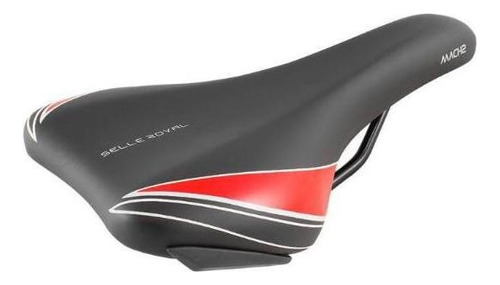 Banco Selim Bicicleta Selle Royal Mach2 Rvs Preto / Vermelho
