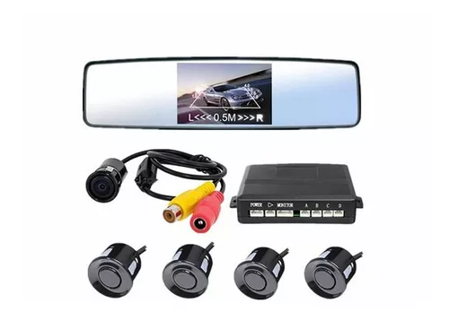 Kit Espejo Retrovisor Camara + Sensores De Estacionamiento