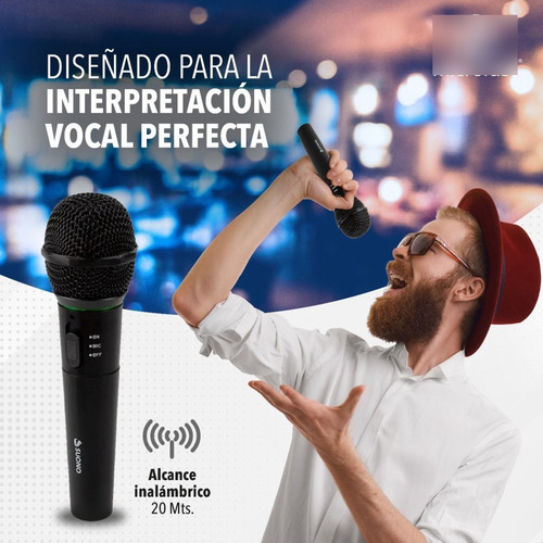 Imagen 8 de 10 de Micrófono Inalámbrico Profesional Karaoke Dinámico