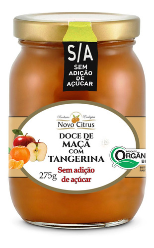 Doces E Geleias Sem Açúcar Novo Citrus Maça Tangerina 275g
