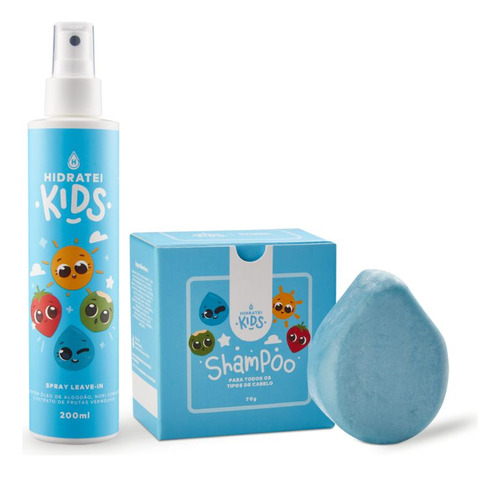  Kit Banho Infantil Spray, Shampoo E Sabonete - Hidratei Kids