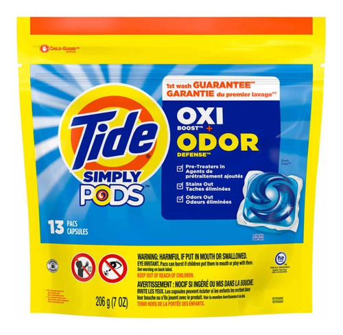 Tide Simply Pods 3 En 1 Odor Rescue 13 Pods Americano