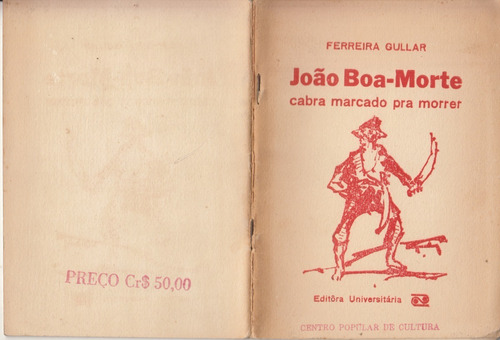 1962 Poesia Ferreira Gullar Joao Boa Morte  1a Edicion Raro