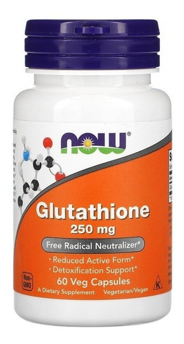 Now Foods | Glutathione 250 Mg | Glutation | 60 Veg Capsules