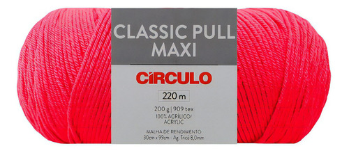 Novelo Lã Crochê E Tricô Classic Pull Maxi C/220m Círculo Cor 3376 - Beleza Pura