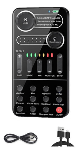 Tarjeta De Sonido K9 Voice Changer Live Con Micrófono De 12