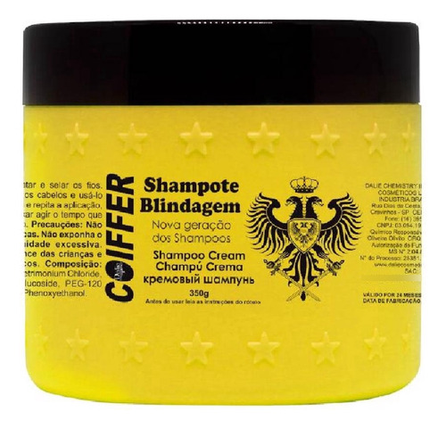 Kit 2 Shampotes Blindagem Coiffer 350g Limpa, Hidrata E Sela