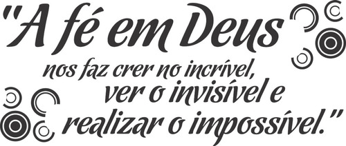 Adesivo Decorativo Papel De Parede Frase - A Fé Em Deus