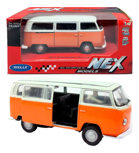 Volkswagen Bus T2 1972 1:32 Welly Outlet Pull Back