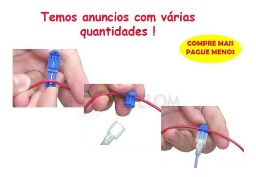 Conexão Rapida Derivação Emenda Para Fios E Cabos Tipo T×20