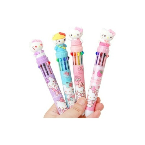 Lápiz Hello Kitty Sanrio Original 10 Colores En 1