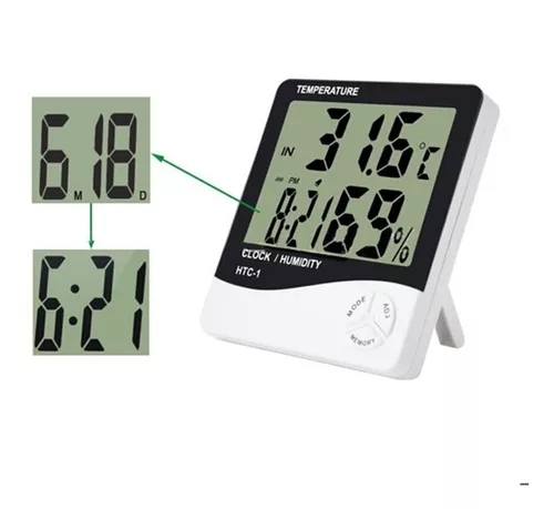 Reloj Termómetro-Higrómetro Digital