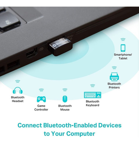 Imagen 2 de 7 de Adaptador Bluetooth Usb Nanotplink Ub500 5.0 Pc Notebook
