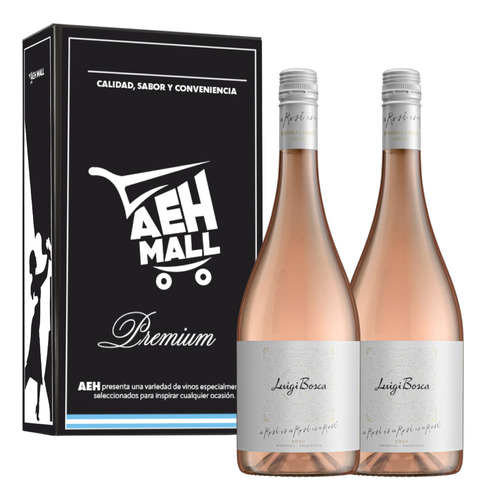 Vino Pinot noir Luigi Bosca Rose bodega Bodega Luigi Bosca Familia Arizu 750 ml pack x 2 u en estuche de cartón