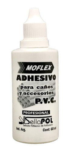 Adhesivo Sellador Para Caños Accesorios Pvc Moflex - X 10 Un