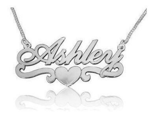 Imagen 1 de 4 de Collar Nombre Personalizado En Plata 950