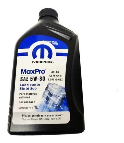 Aceite Nafta Mopar Max Pro 5w30 1 Litro Mopar Original