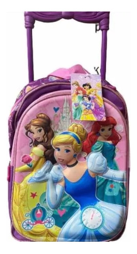 Mochila Infantil Con Ruedas  Princesa Relieve 