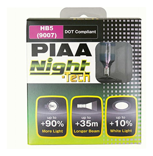 Piaa Night Tech Foco Halógena De Alto Rendimiento, 9007