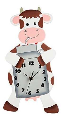 Campos De Fantasia - Reloj De Pared Vaca Feliz Granja
