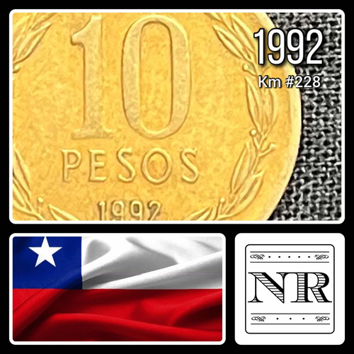 Chile - 10 Pesos - Año 1992 - Bronce - Km #228