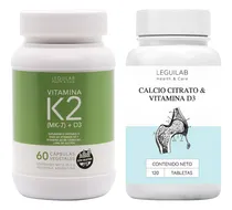 Comprar Leguilab Kit Vitamina K2 Con D3 + Calcio Citrato Suplemento