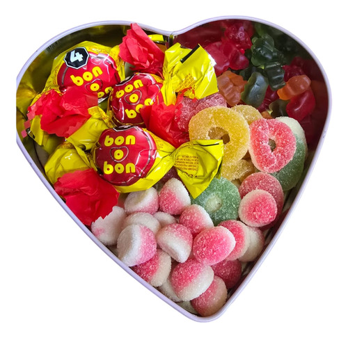 Lata Corazón Golosinas Regalo Sorpresa Cumpleaños Zona Norte