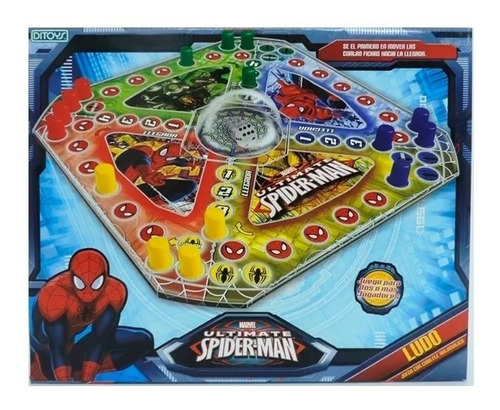 Juego Ludo Ultimate Spiderman Marvel Ditoys Sur Rodados Y Ju