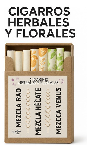Cigarros Herbales - Té De Lavanda, Rosas, Cacao